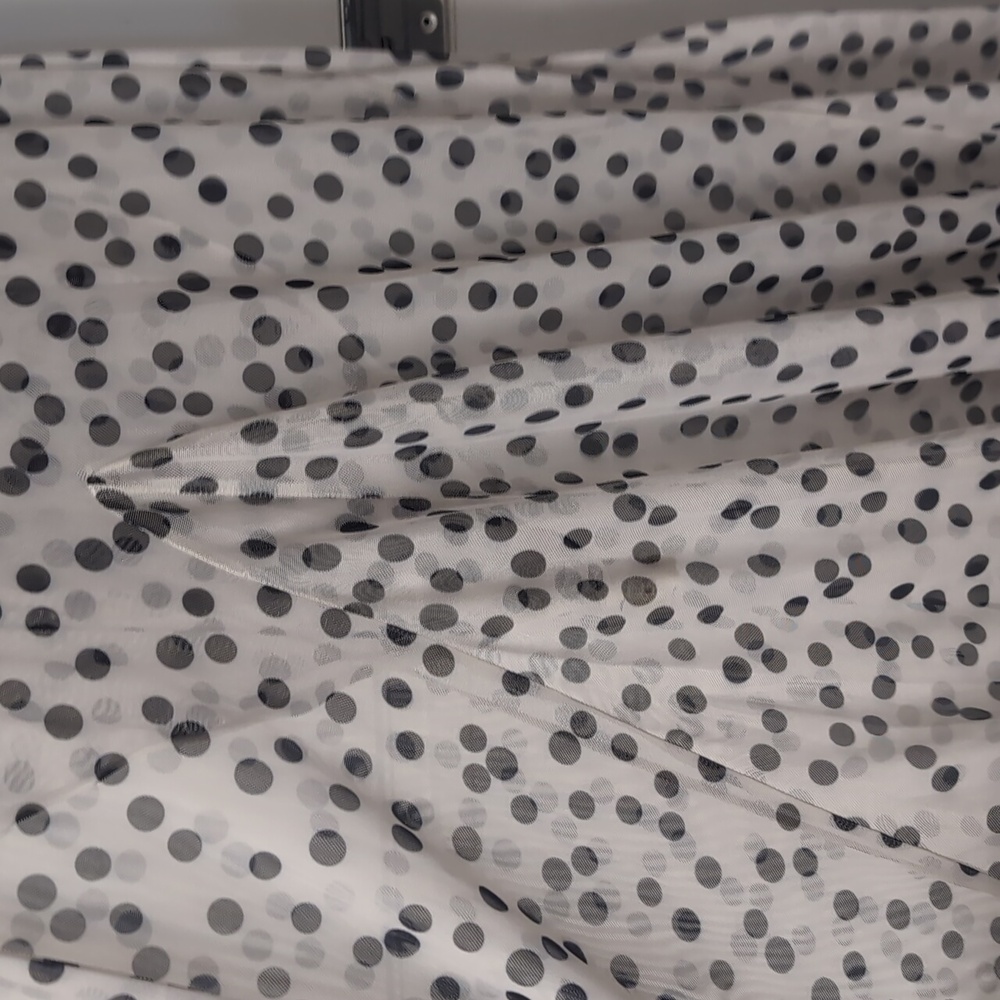 Zara Black and White Ecru Polka Dot Maxi Dress 5039/226 L NWT - Picture 15 of 16